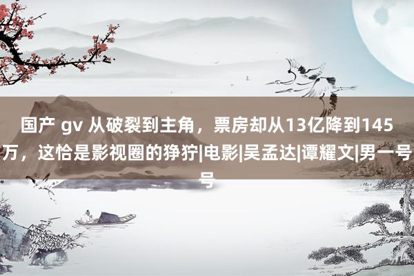 国产 gv 从破裂到主角，票房却从13亿降到145万，这恰是影视圈的狰狞|电影|吴孟达|谭耀文|男一号